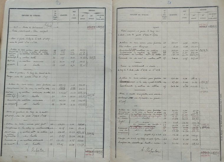 Détail estimatif - lot 1 du 22 novembre 1894 - 13