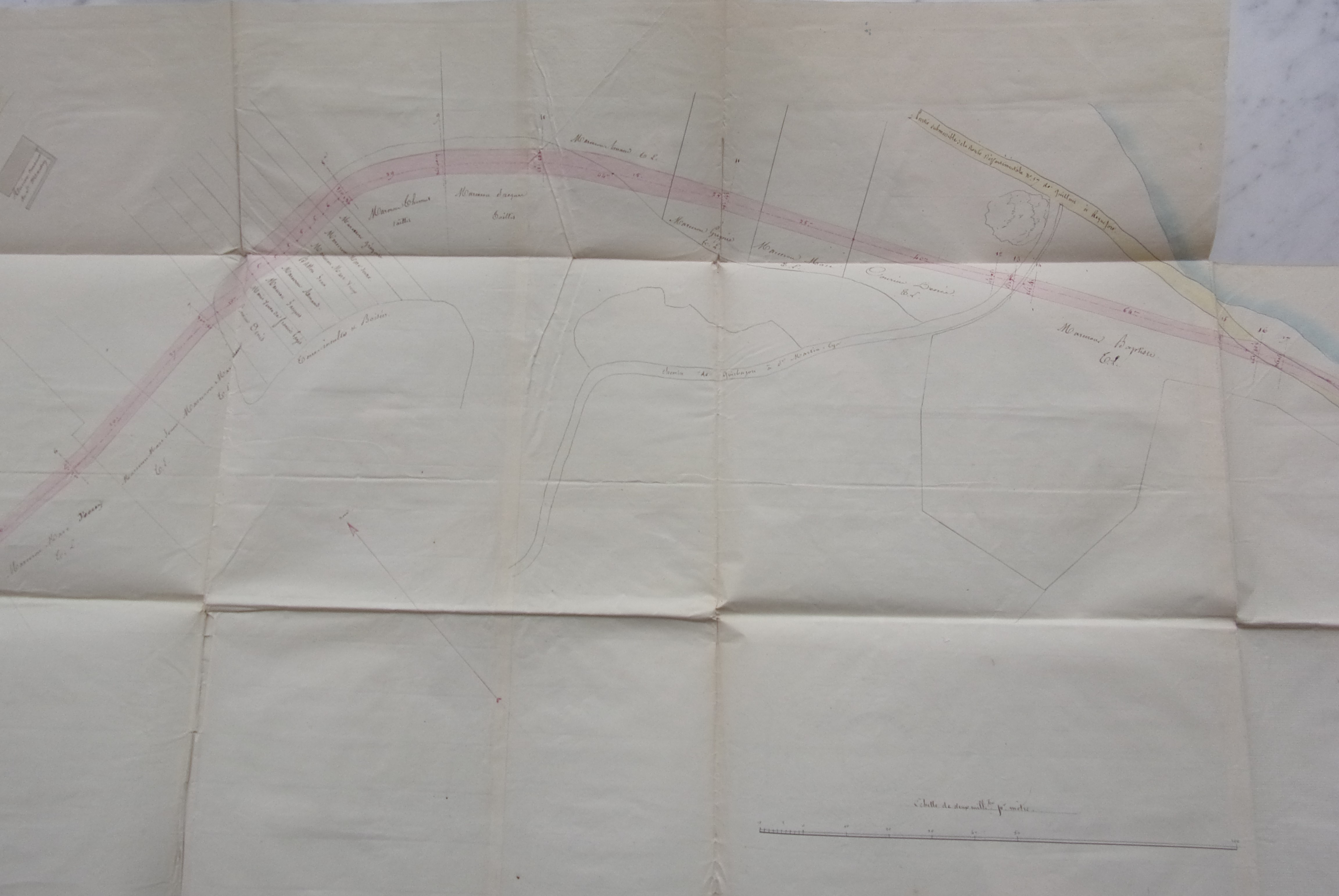 Rectification et restauration de la route départementale n°17 - Plan du 10 octobre 1838 - 2