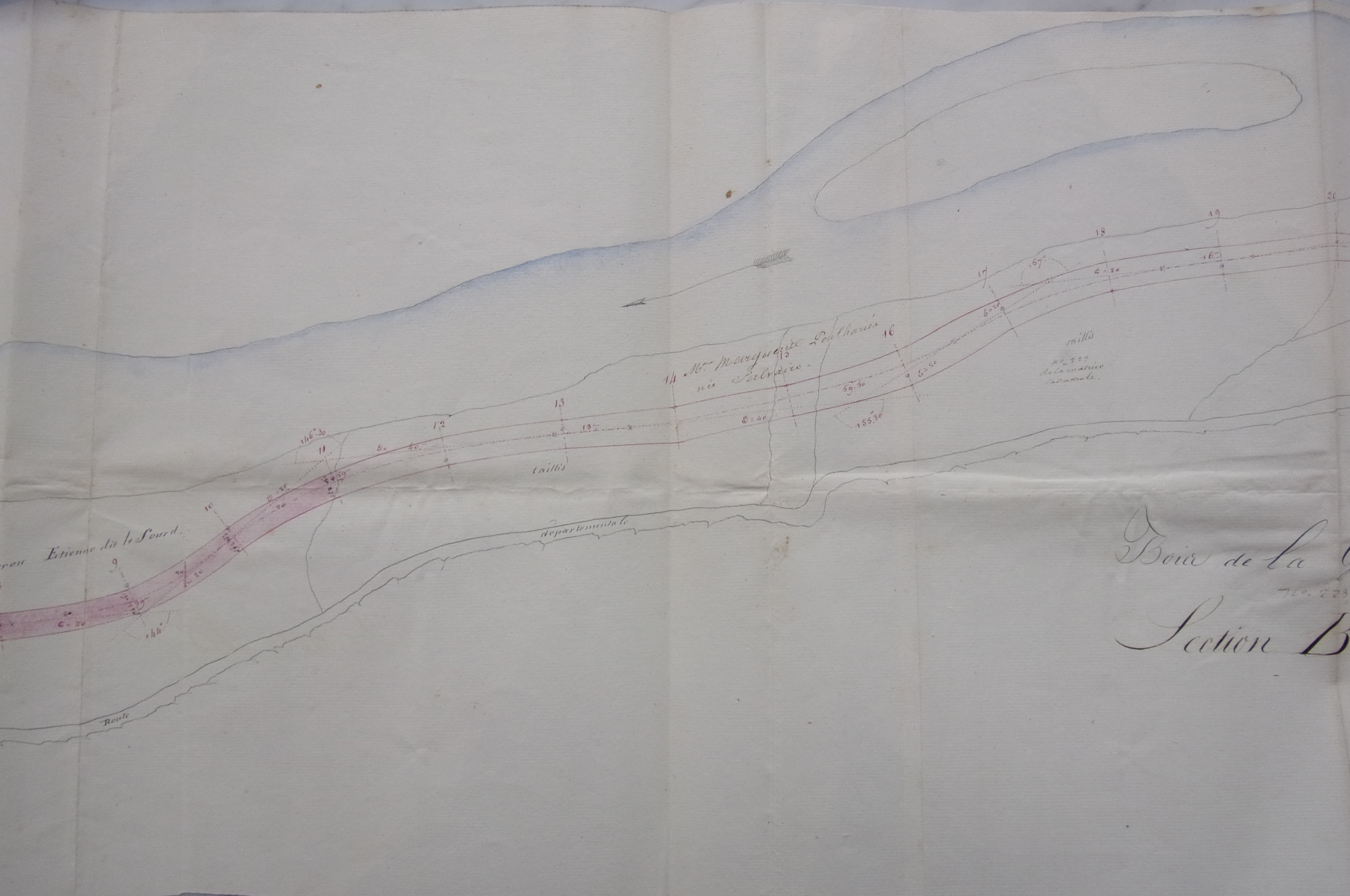 Rectification et restauration de la route départementale n°17 - Plan des terrains à acquérir du 26 juin 1840 - 2