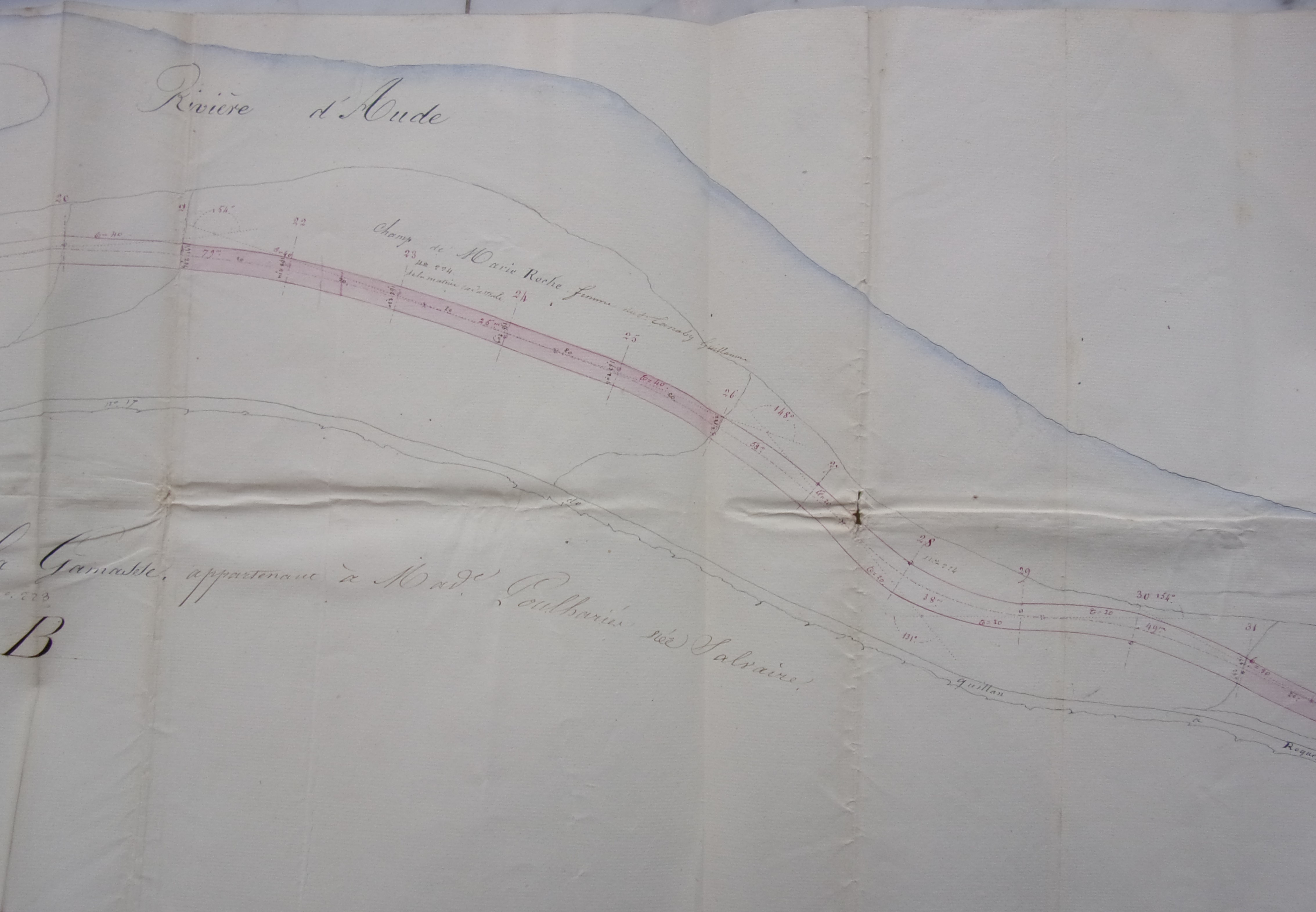 Rectification et restauration de la route départementale n°17 - Plan des terrains à acquérir du 26 juin 1840 - 3