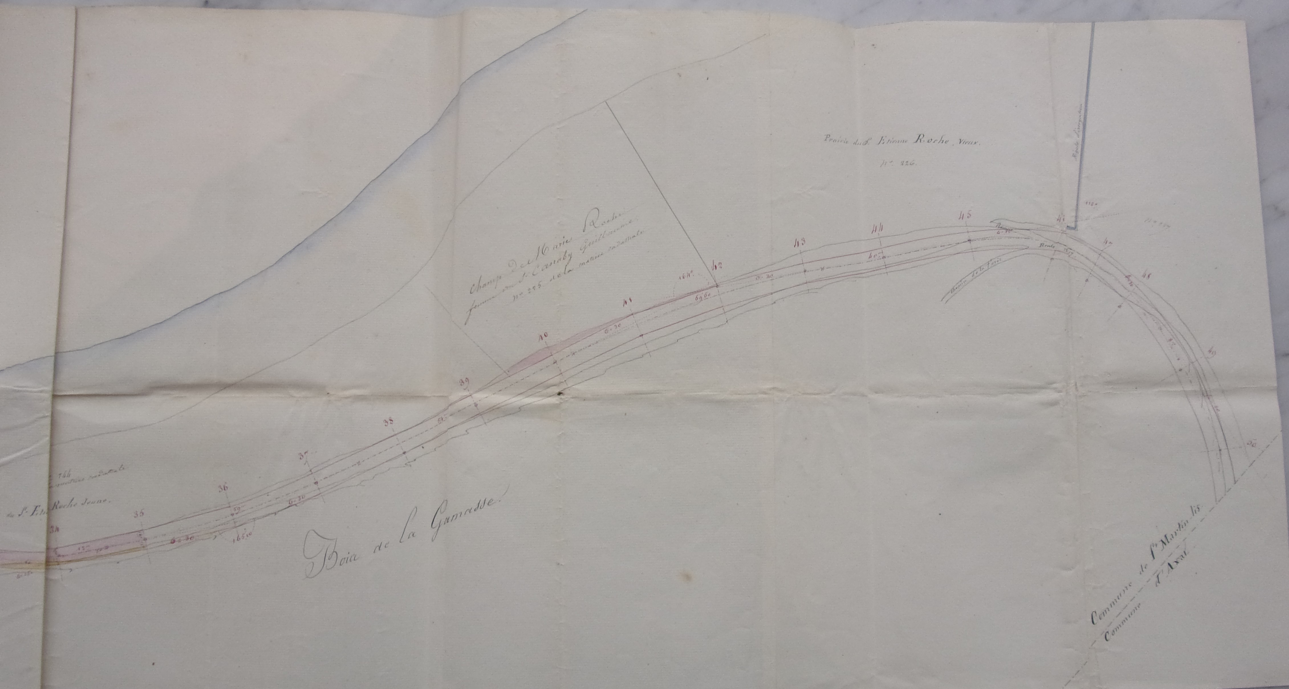 Rectification et restauration de la route départementale n°17 - Plan des terrains à acquérir du 26 juin 1840 - 4