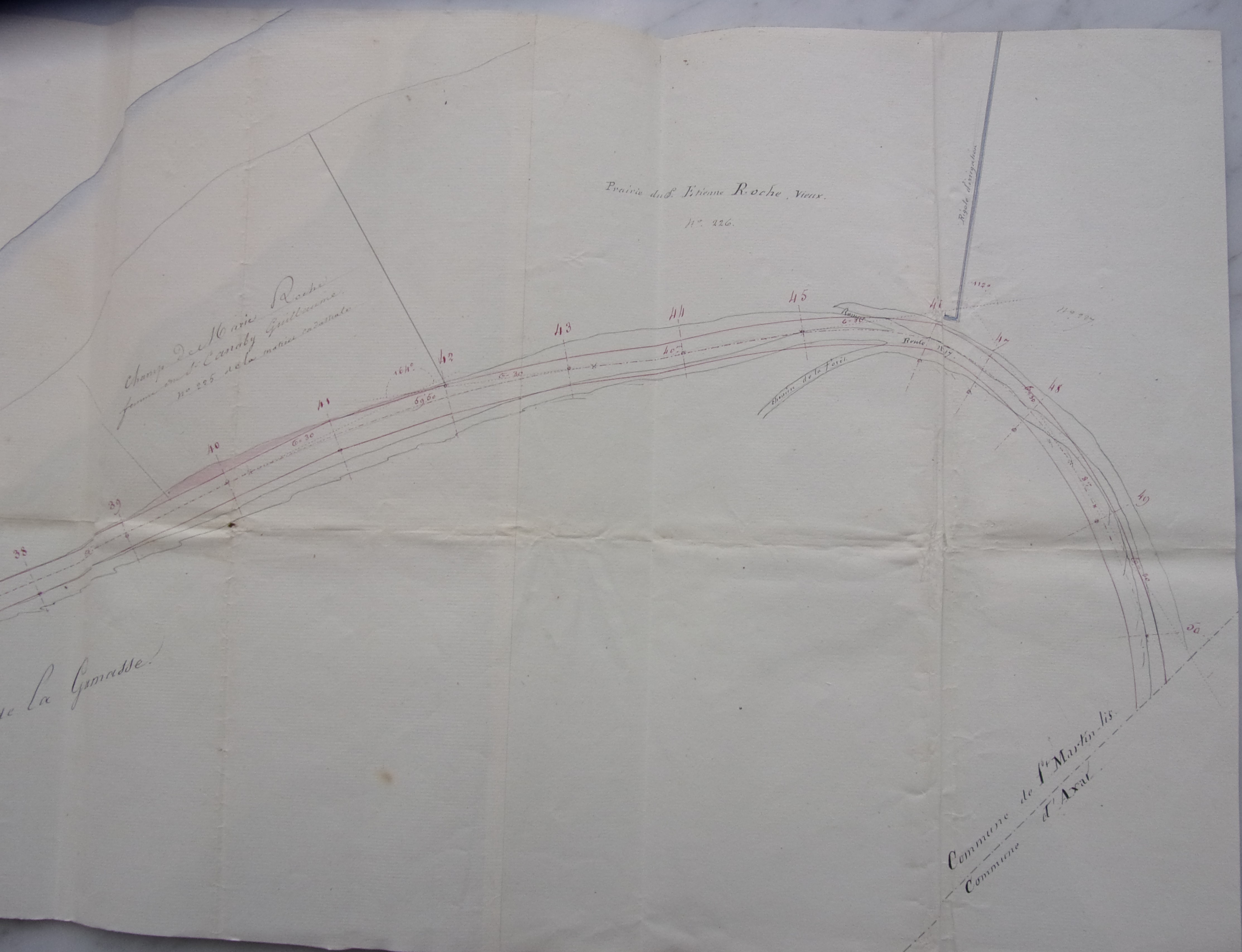 Rectification et restauration de la route départementale n°17 - Plan des terrains à acquérir du 26 juin 1840 - 5