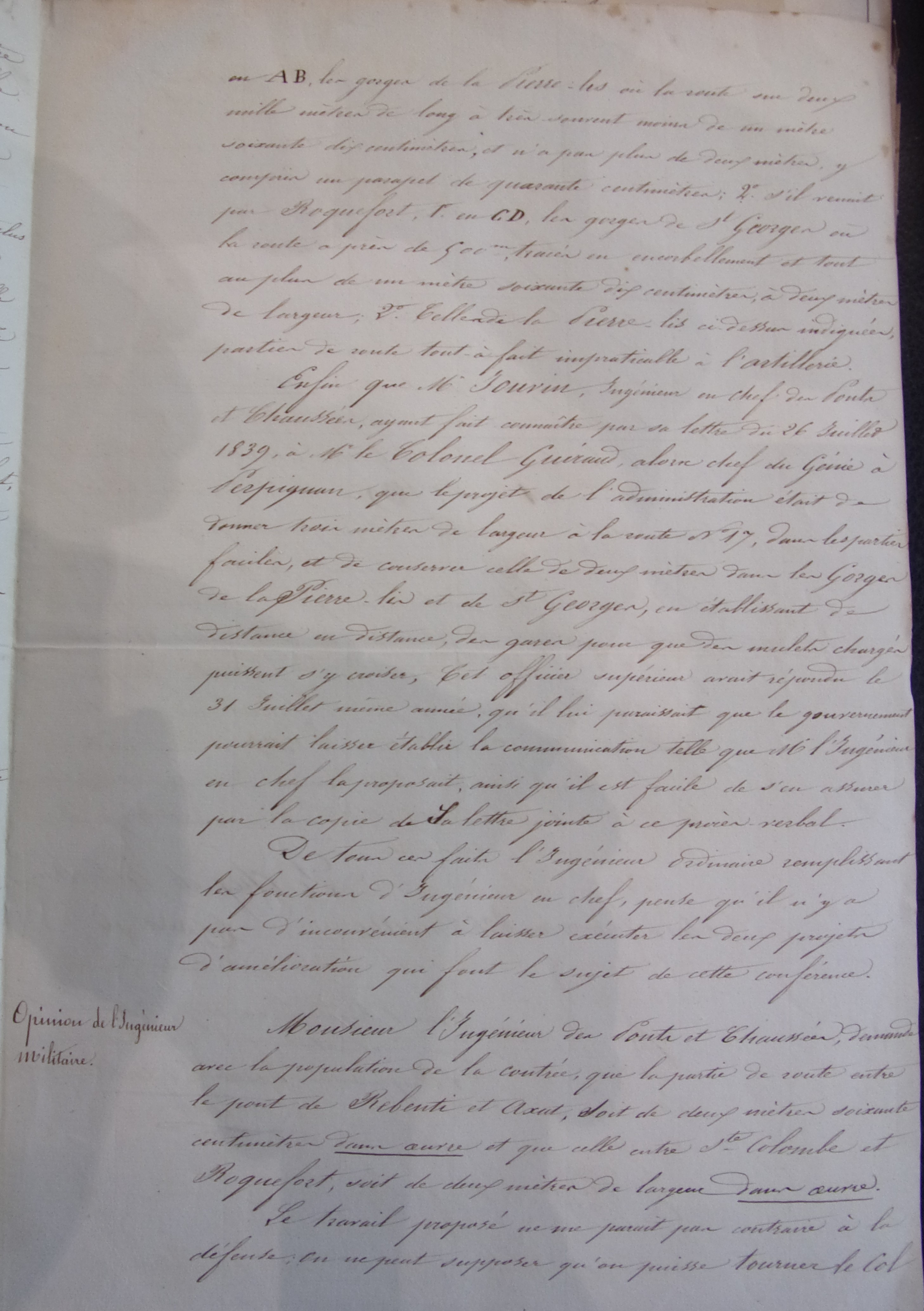 Rectification et restauration de la route départementale n°17 - Plan Procès verbal de conférence du 26 mars 1841 - 3