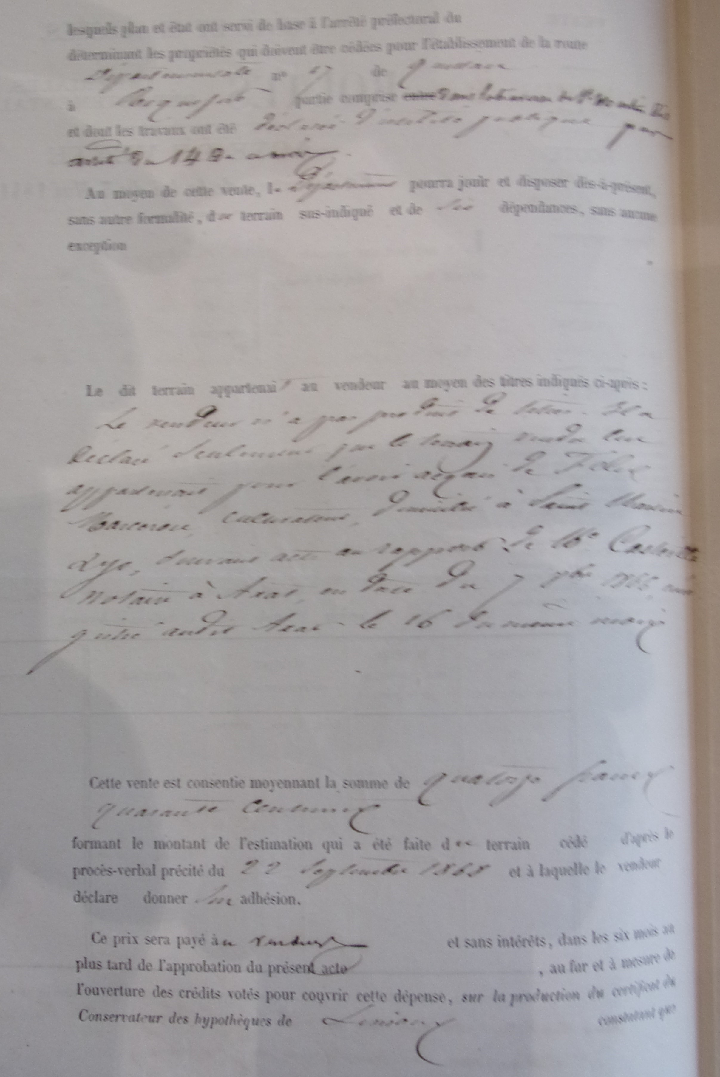 Création d'une construction à Saint Martin Lys sur la route départementale 17 par Sylvestre Delpech - Acte de vente du 29 octobre 1868 - 1