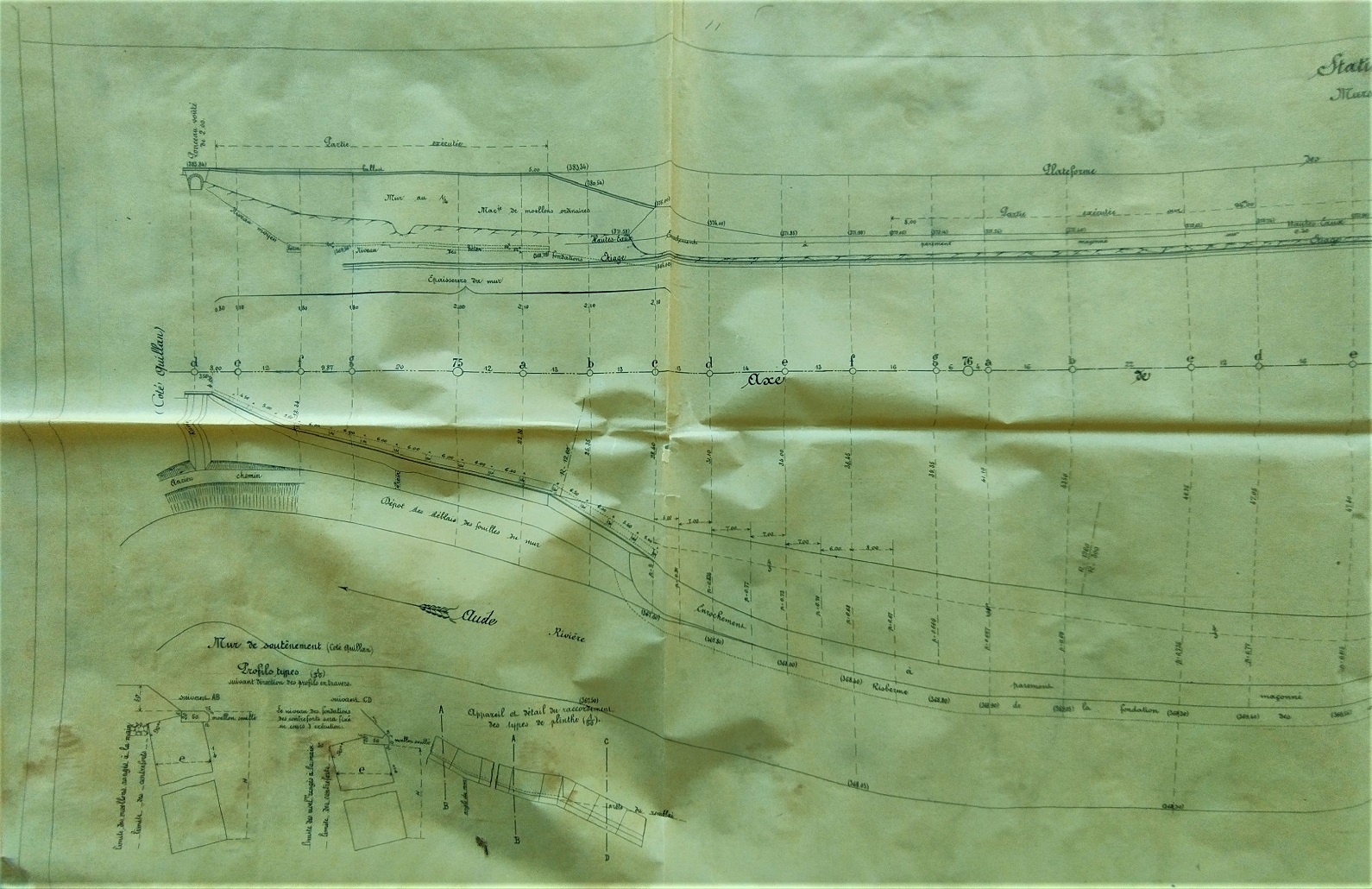 Plan sur la Station de Saint Martin Lys - mur soutainement et enrochement - 1
