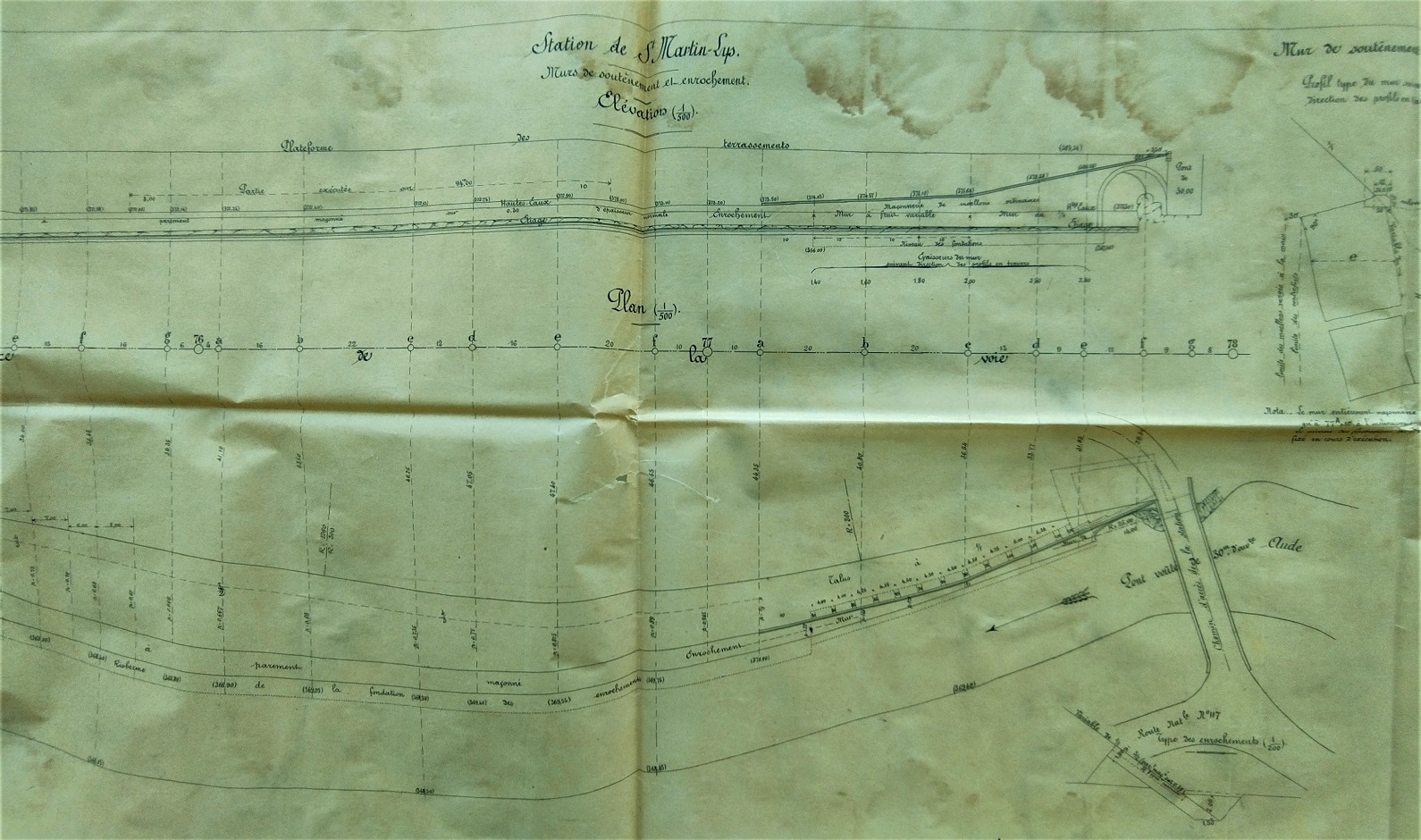 Plan sur la Station de Saint Martin Lys - mur soutainement et enrochement - 2