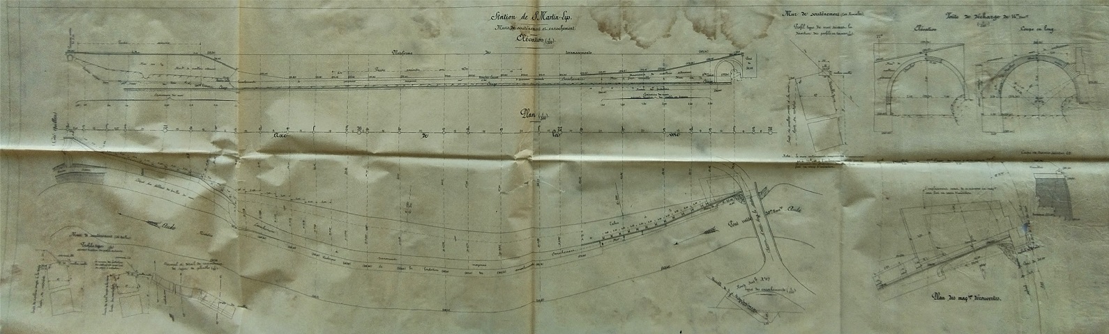 Plan sur la Station de Saint Martin Lys - mur soutainement et enrochement - général