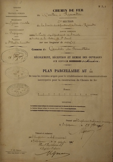 Plan parcellaire de Caudiès du 28 septembre 1905 - 1