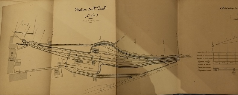 Plan au 1/10000 profil en travers de Saint Paul de Fenouillet du 18 février 1895 - 2