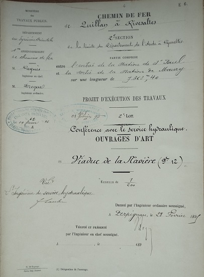 28 février 1895 - Plan du viaduc de la Ravière - 2