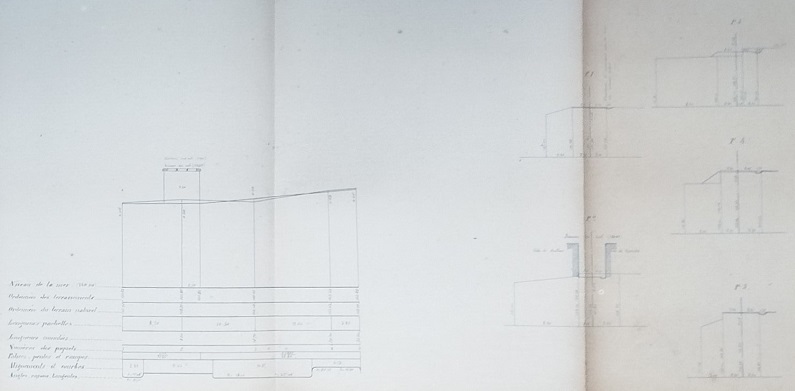 17 mai 1890 - Passage à niveau Pt 86c + 7.00 Plan, Profil en long et en travers - 5