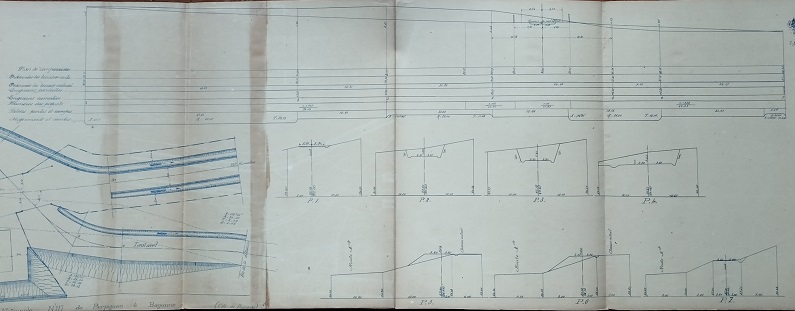 17 mai 1890 - Passage à niveau Pt 86c + 7.00 Plan, Profil en long et en travers - 4