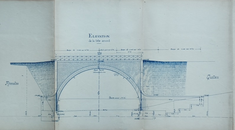 27 juin 1894 - Pont voûté de 20m00 d'ouverture sur la rivière de Maury - 4