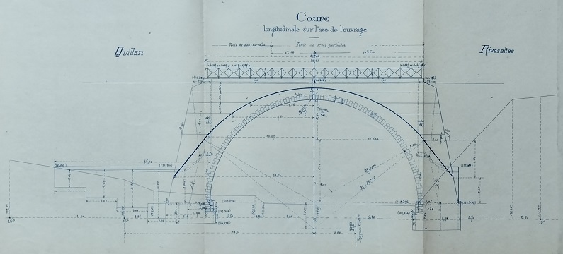 27 juin 1894 - Pont voûté de 20m00 d'ouverture sur la rivière de Maury - 5