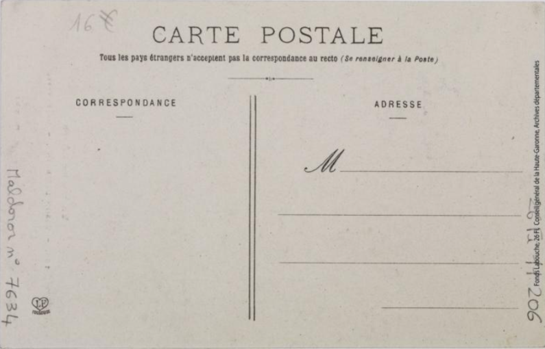 Vallée de l'Aude. 163. Usson-les-Bains : la buvette / cliché Jansou [photographie Henri Jansou (1874-1966)]. - Toulouse : phototypie Labouche frères, [entre 1905 et 1925]. - Carte postale (1905/1925) - verso