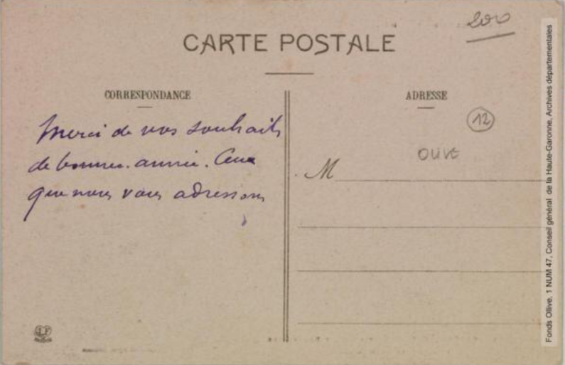 La vallée de l'Aude. 224. Carcanières : l'établissement Roquelaure et la route de Mont-Louis. - Toulouse : phototypie Labouche frères, marque LF au verso, [entre 1911 et 1925]. - Carte postale (1911/1925) - verso