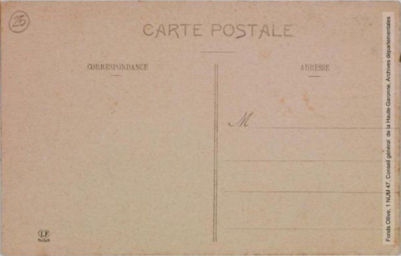 La vallée de l'Aude. 340. Carcanières : passerelle Roquelaure. - Toulouse : phototypie Labouche frères, marque LF au verso, [entre 1911 et 1925]. - Carte postale (1911/1925) - verso