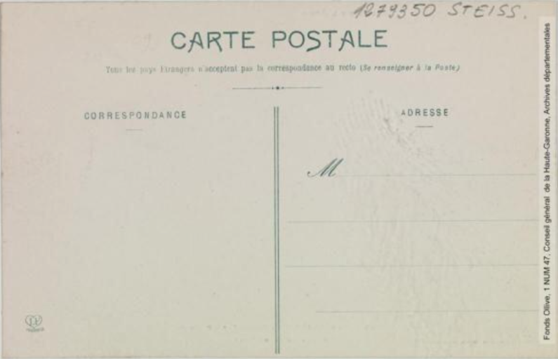 Vallée de l'Aude. 342. Carcanières : grand café Bonnail, route de Mont-Louis. - Toulouse : phototypie Labouche frères, marque LF au verso, [entre 1909 et 1925]. - Carte postale (1909/1925) - verso