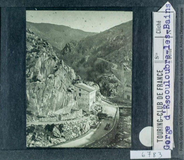 Gorge d'Escouloubre-les-Bains / photographie Touring-Club de France. - [entre 1900 et 1920] - Jardin Botanique et Arboretum Henri Gaussen