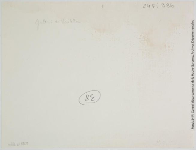 Usine de Nentilla : galerie. - entre 1940 et 1950. - Photographie (1949/1950) - verso