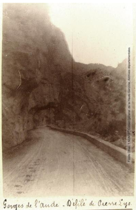 Gorges de l'Aude - Défilé de Pierre-Lys - 11-14 juillet 1897 - Photographie - collection de Pierre Olive - Excursion de la Tortue p1