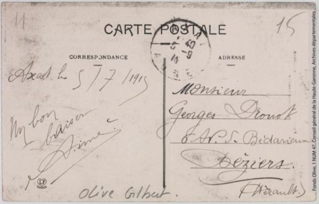 Vallée de l'Aude 141 -Pierre-Lys -entrée du tunnel et des gorges -le grand rocher -Toulouse -phototypie Labouche frères, marque LF au verso 1911-1925-CPA p2 verso