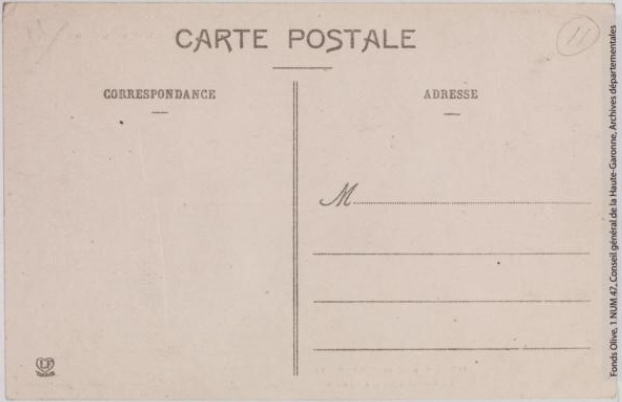 Vallée de l'Aude 142 -Défilé de Pierre-Lys -la route dans les gorges -Toulouse -phototypie Labouche frères, marque LF au verso 1911-1925-CPA p2 verso