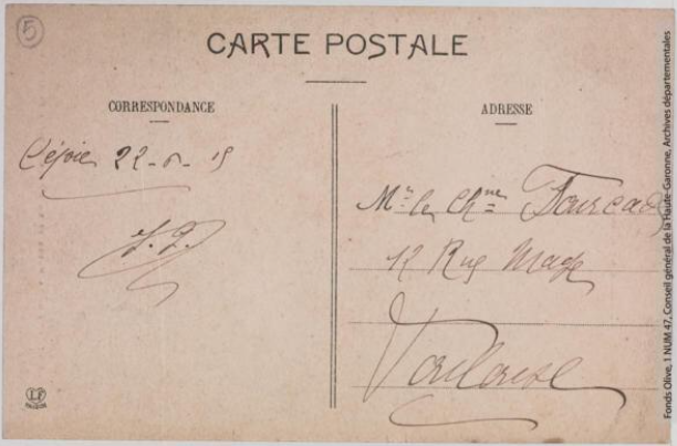 Vallée de l'Aude 15 - Défilé de la route et de l'Aude dans la Pierre-Lys - Toulouse - phototypie Labouche frères, marque LF au verso, entre 1911 et 1925 - Carte postale p1