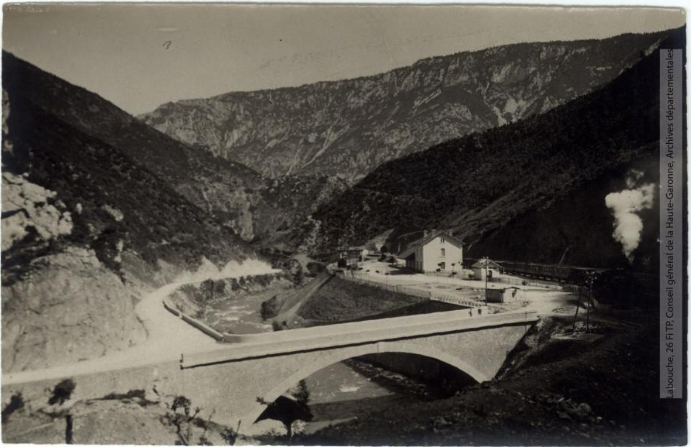 Vallée de l'Aude 212 - Gare Saint-Martin-Lys ou du Rébenty - photographie Henri Jansou 1874-1966 - Toulouse - maison Labouche frères, entre 1900 et 1940 - Photographie p1
