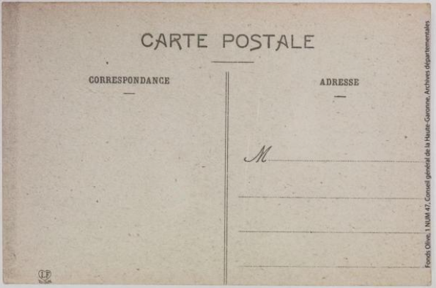 Vallée de l'Aude 212 -Défilé de Pierre-Lys -gare Saint-Martin-Lys ou du Rebenty -Toulouse -phototypie Labouche frères, marque LF au verso 1911-1925 -CPA p2 verso