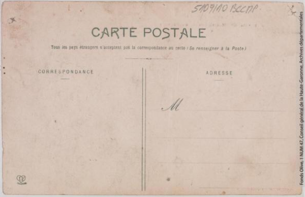 Vallée de l'Aude 212 -Gare Saint-Martin-Lys ou du Rébenty -photo Henri Jansou 1874-1966 -Toulouse -phototypie Labouche frères, marque LF au verso 1905-1925 -CPA p2 verso
