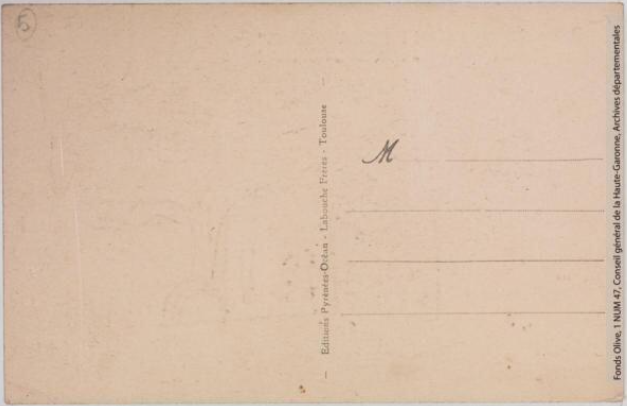 Vallée de l'Aude 215 -La Pierre-Lys -entrée du défilé -le trou du curé -Toulouse -éditions Pyrénées-Océan, Labouche frères, marque LF 1930-1937 -CPA p2 verso