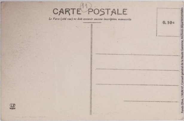 Vallée de l'Aude 215 -La Pierre-Lys -entrée du défilé -trou du curé -Toulouse -phototypie Labouche frères, marque LF au verso 1904-1925 -CPA p2 verso
