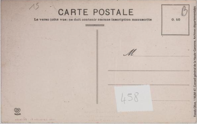 Vallée de l'Aude 377 -Gorges de Pierre-Lys -les deux tunnels -Toulouse -phototypie Labouche frères, marque LF au verso 1905-1925 -CPA p2 verso