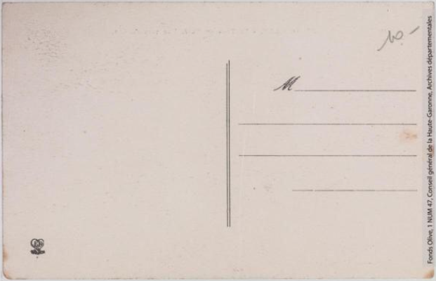 Vallée de l'Aude 379 -Quillan -le Trou du Curé -vue vers Quillan -Toulouse -phototypie Labouche frères, marque LF au verso 1918-1937-CPA p2 verso