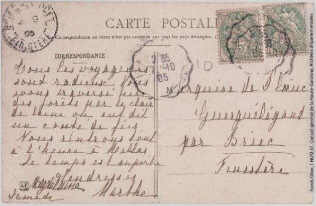 Vallée de l'Aude 51 -Sortie du tunnel de la Pierre Lys -photo Amédée Trantoul 1837-1910 -Toulouse -phototypie Labouche frères, marque LF au verso 1904-1925 -CPA p1