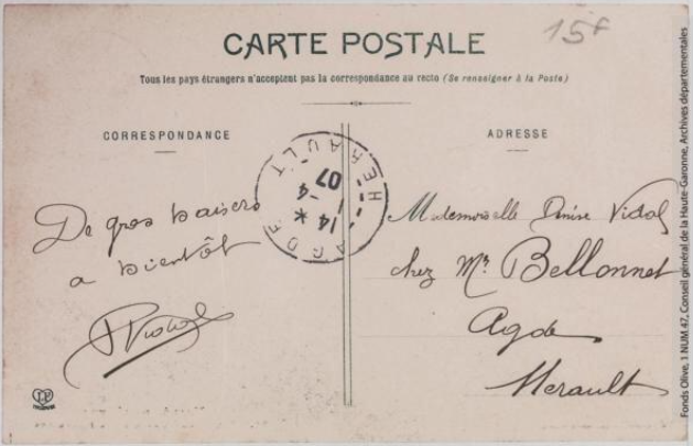 Vallée de l'Aude 51 -Sortie du tunnel de la Pierre Lys -photo Amédée Trantoul 1837-1910 -Toulouse -phototypie Labouche frères, marque LF au verso 1905-1925-CPA p1