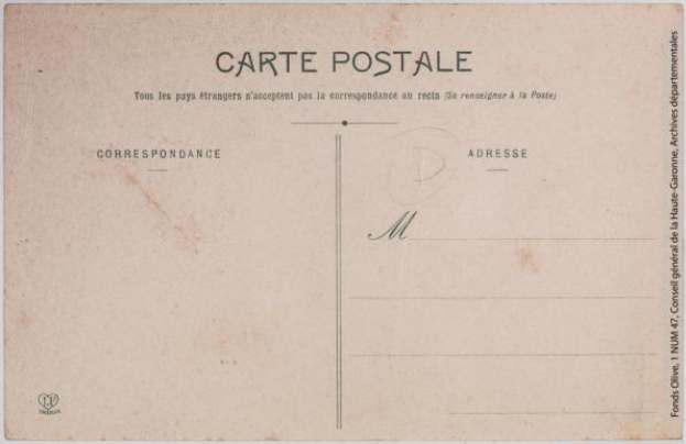 Vallée de l'Aude 53 -Viaduc du chemin de fer de Saint-Martin-Lys -Toulouse -phototypie Labouche frères, marque LF au verso 1905-1925 -Carte postale p2 verso