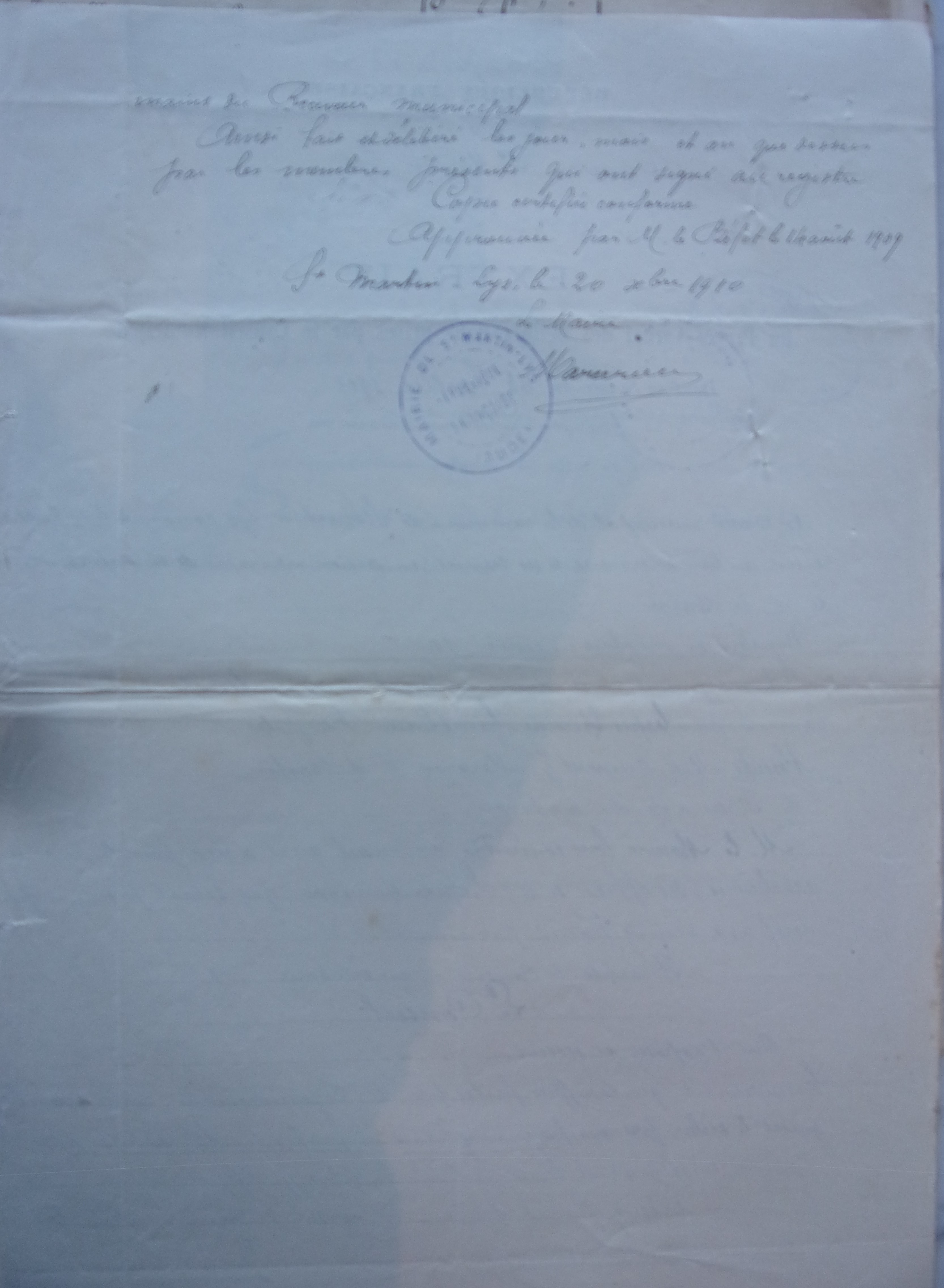 19090723 délibération conseil fumier de chèvres - offres de M Lazare p2