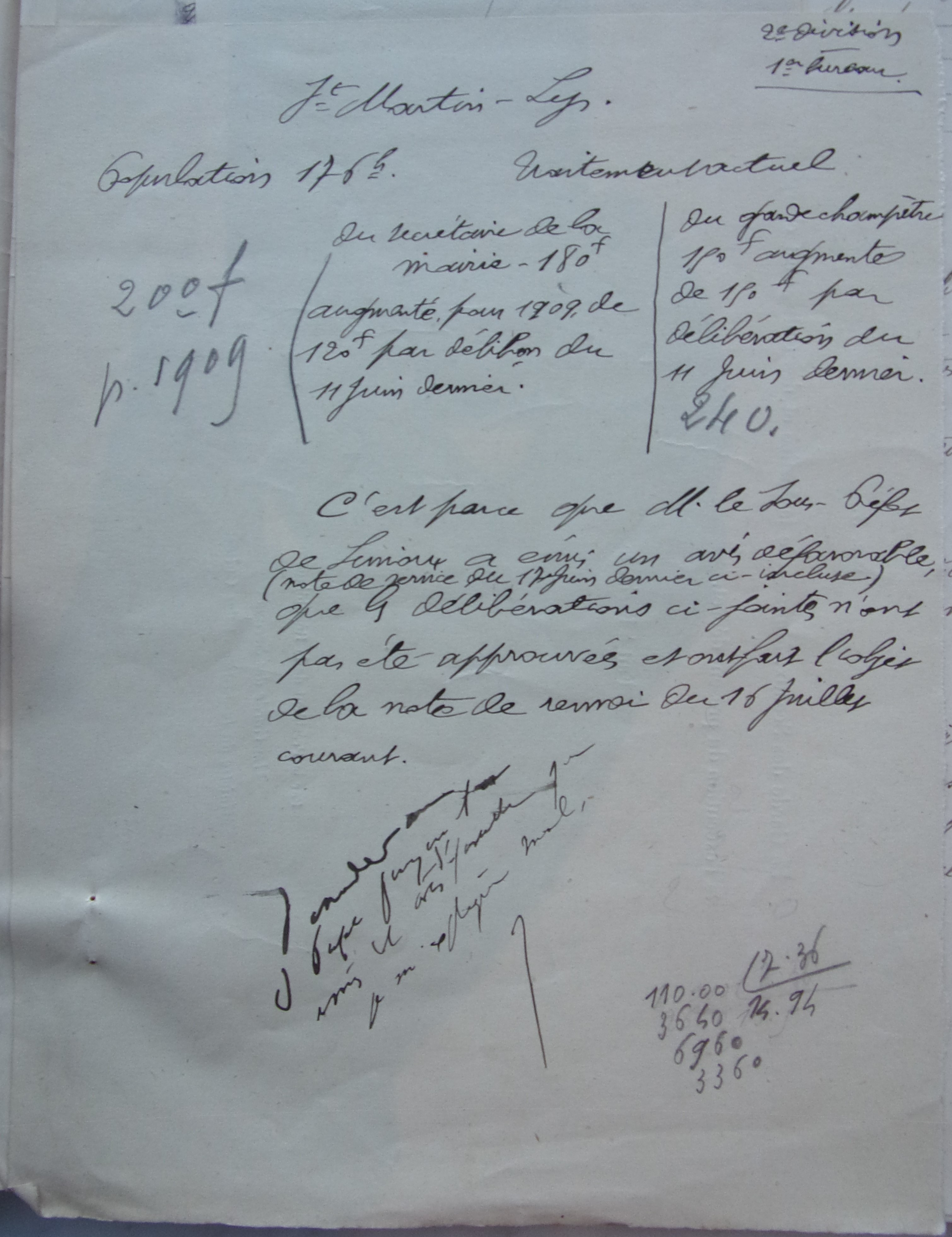 19090727 traitement des secretaire de mairie et garde champêtre