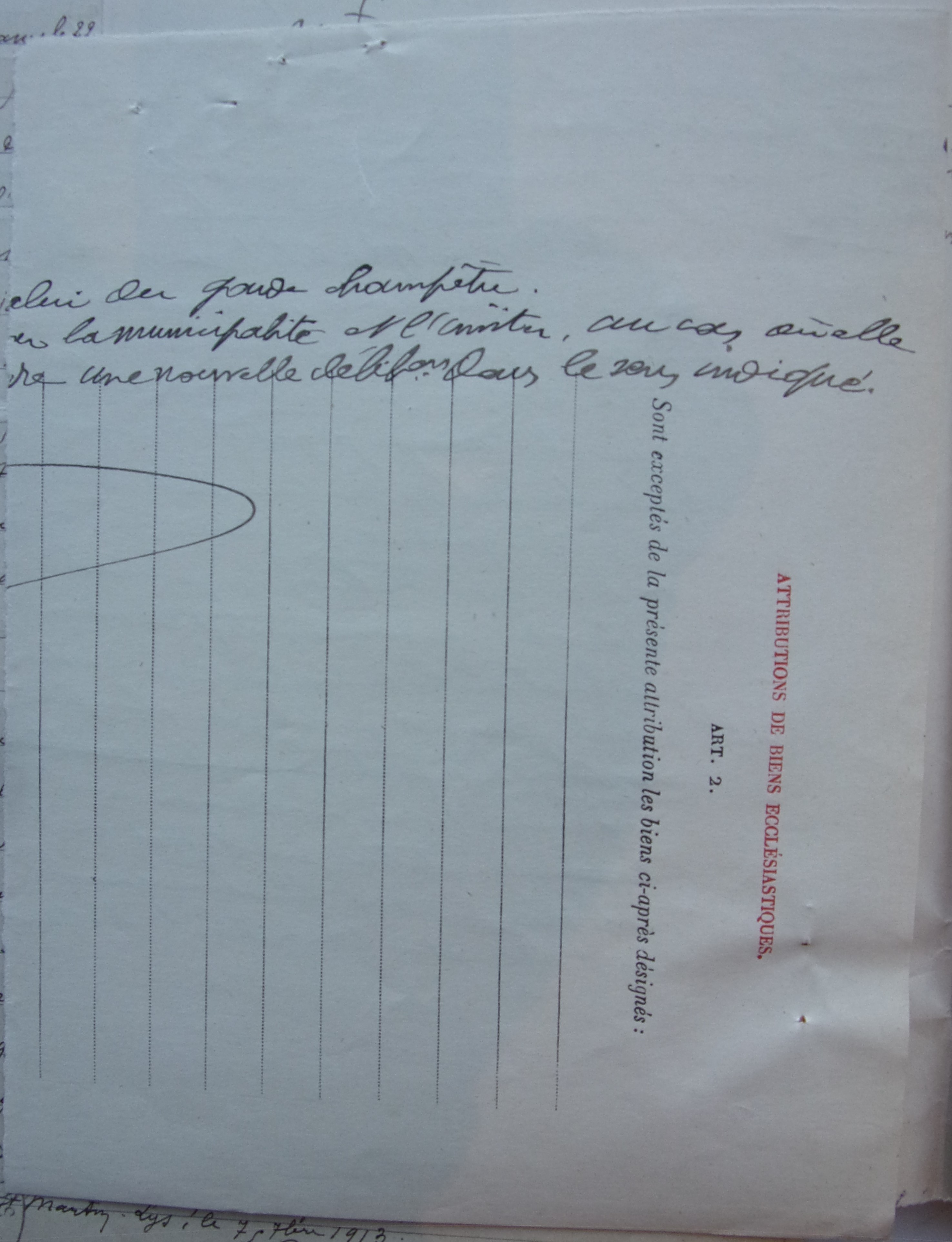 19090827 Brouillon de réponse du sous préfet à une demande d'augmentation du secrétaire de mairie et du garde champêtre - refus - suite