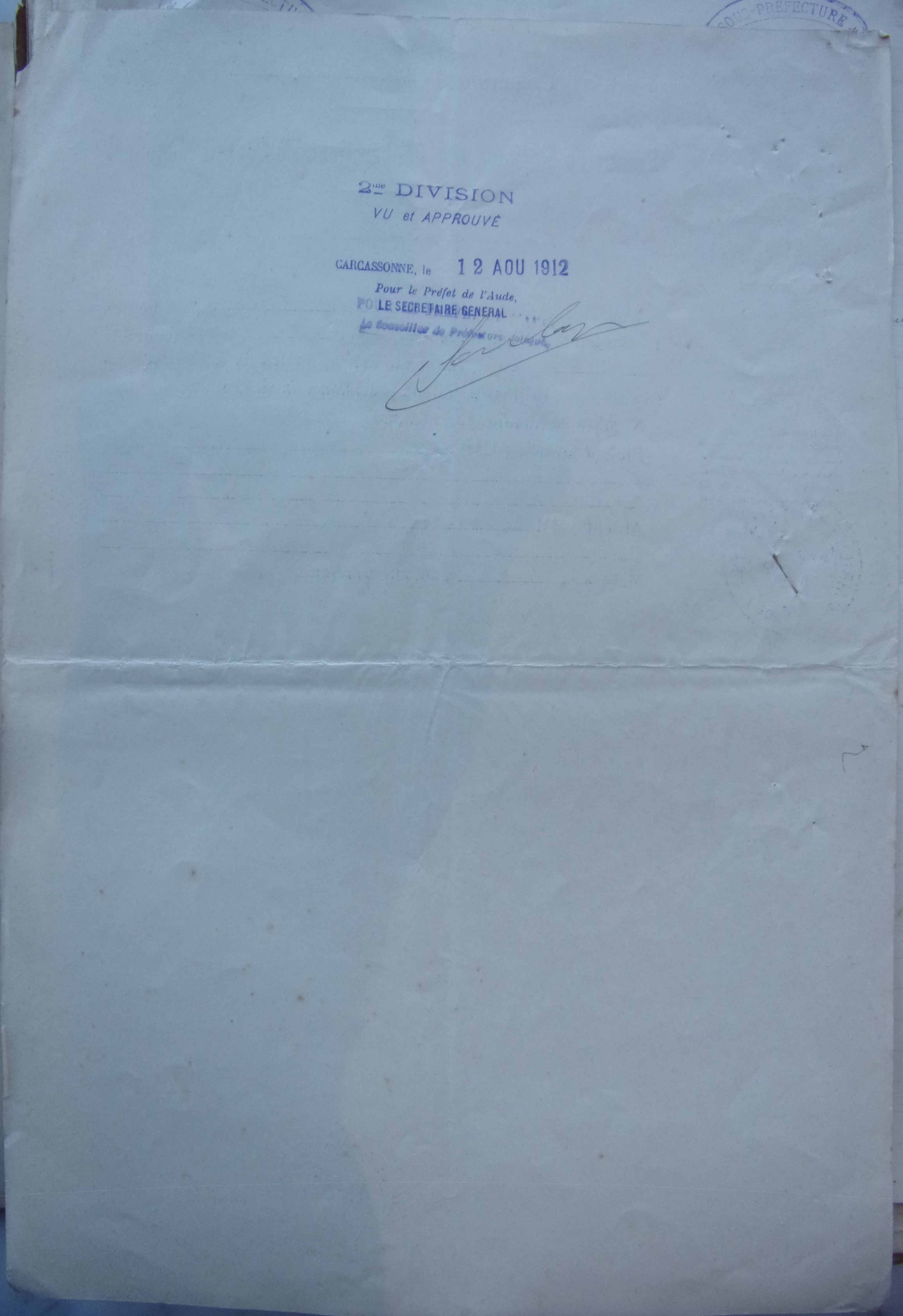 19120729 délibération conseil Réclamation du commerçant Calvet pour paiement de fournitures p2