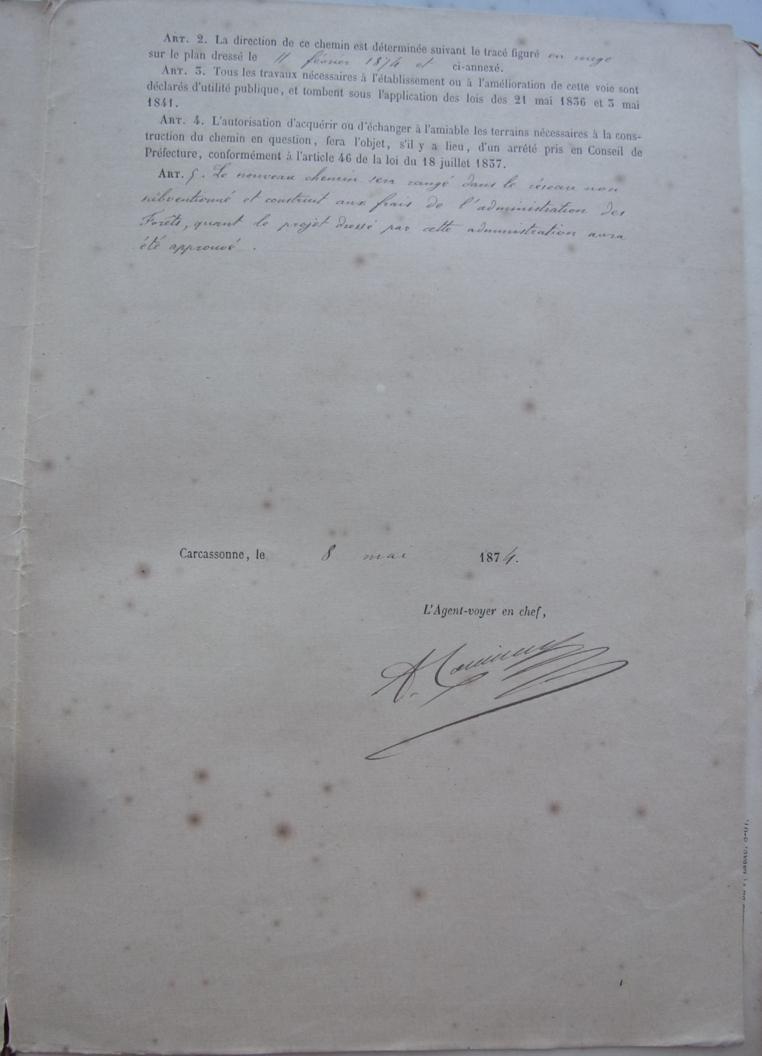 18740508 Chemin vicinal Fanges  Propositions agent-voyer en chef P3 100_9075