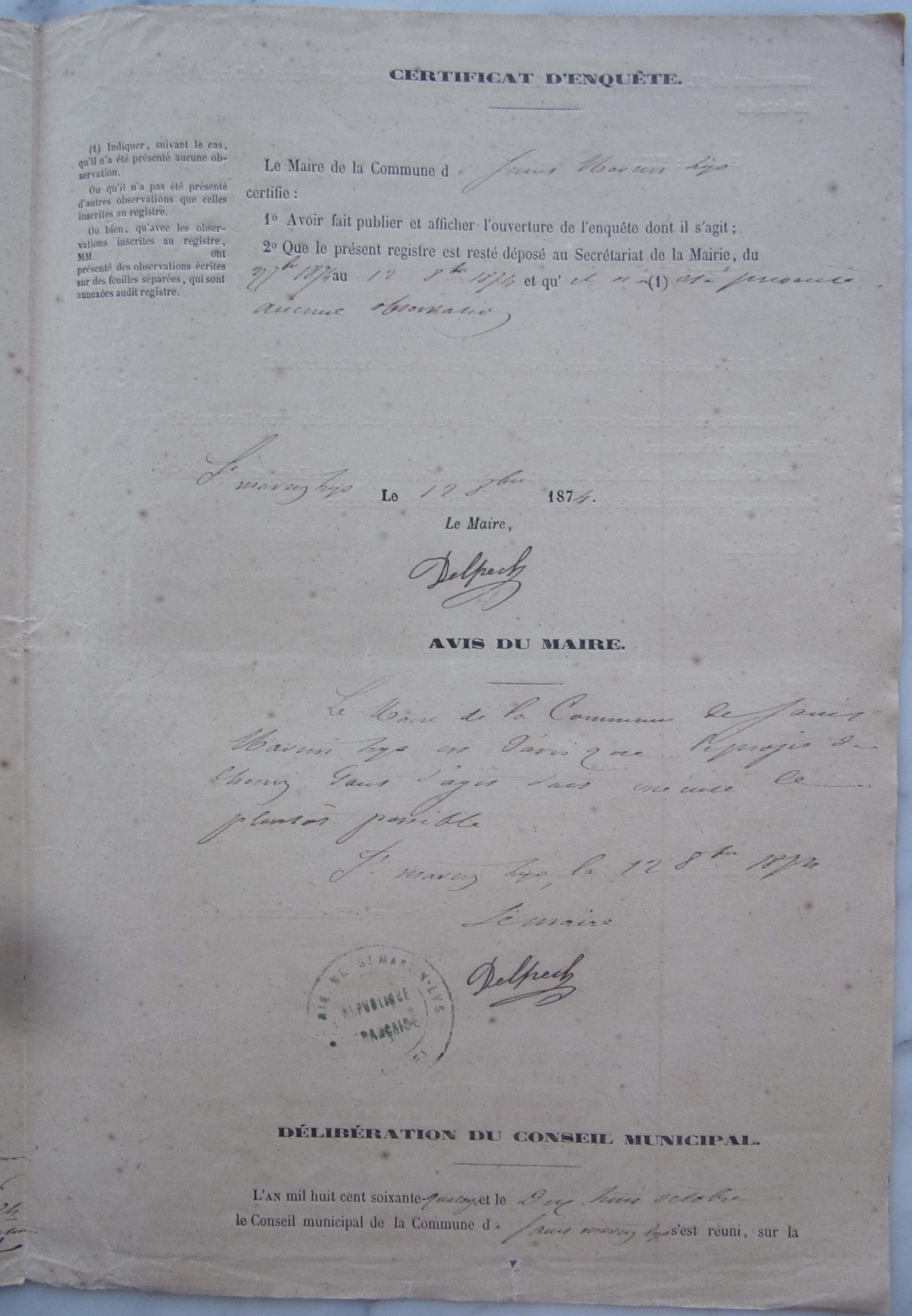 18740813 Enquête Chemin vicinal entre Pas du loup et col de Quillan p3 100_9091