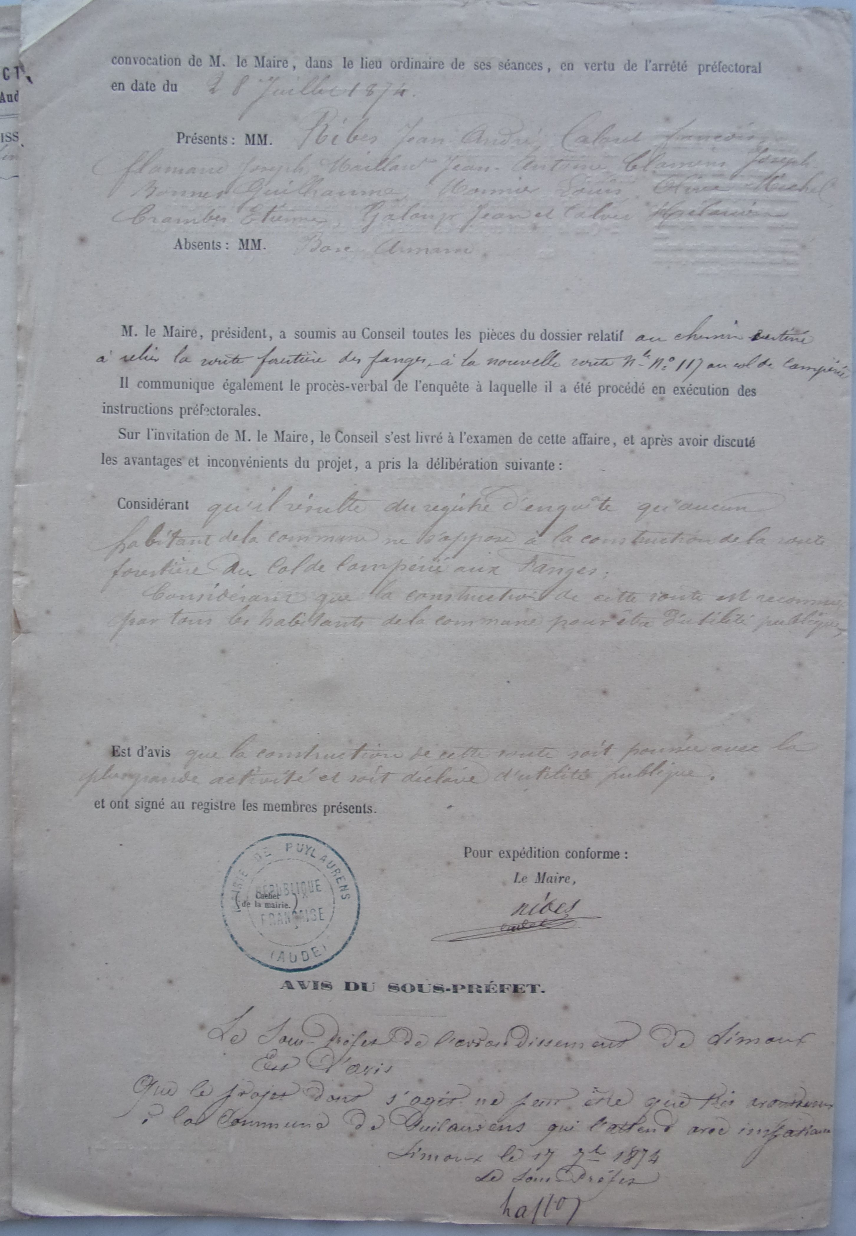 18740906 Enquête Chemin vicinal entre Pas du loup et col de Quillan p4 100_9088