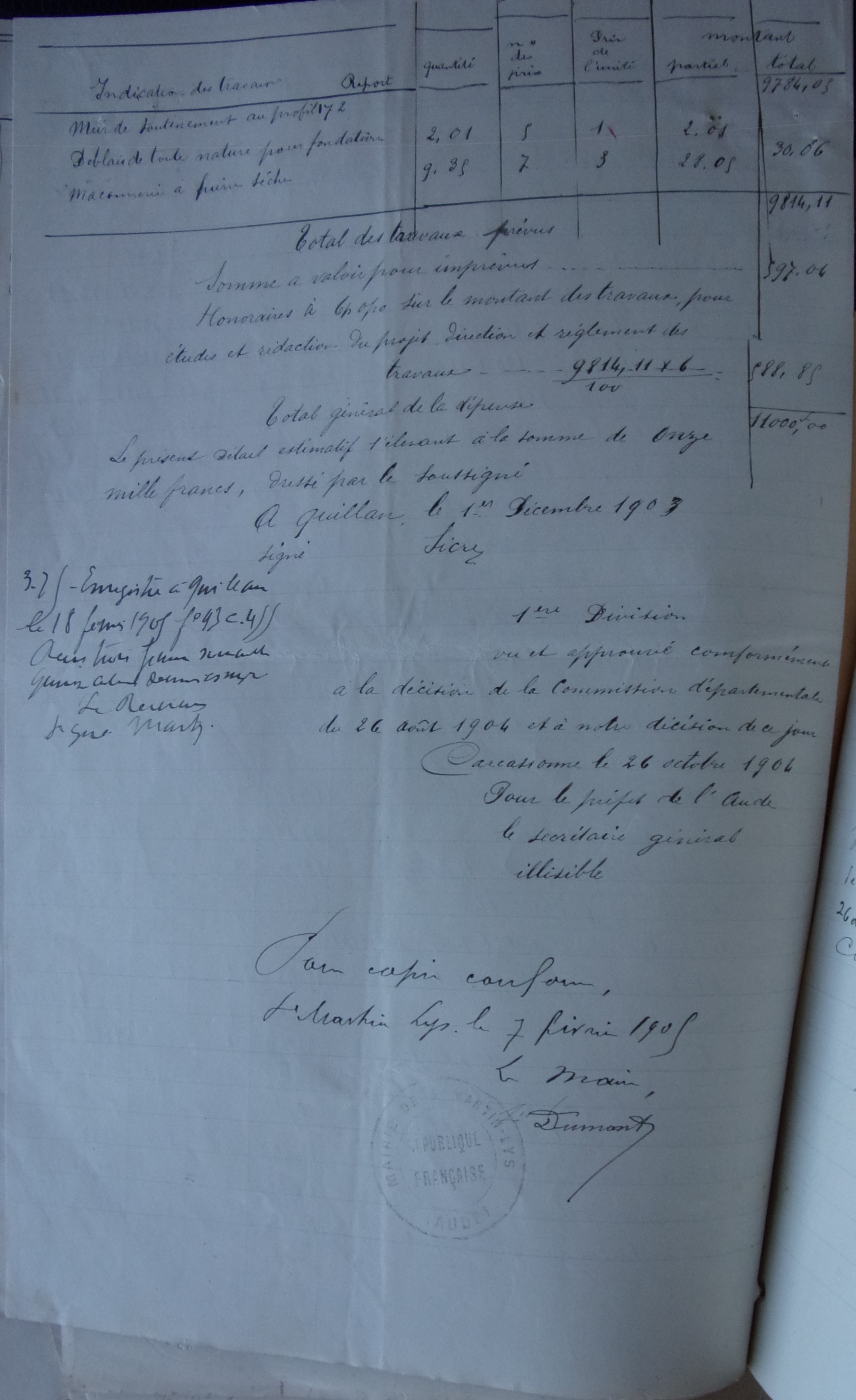 19031201 Devis estimatif travaux Construction chemin rural de Planèze p4 100_8855