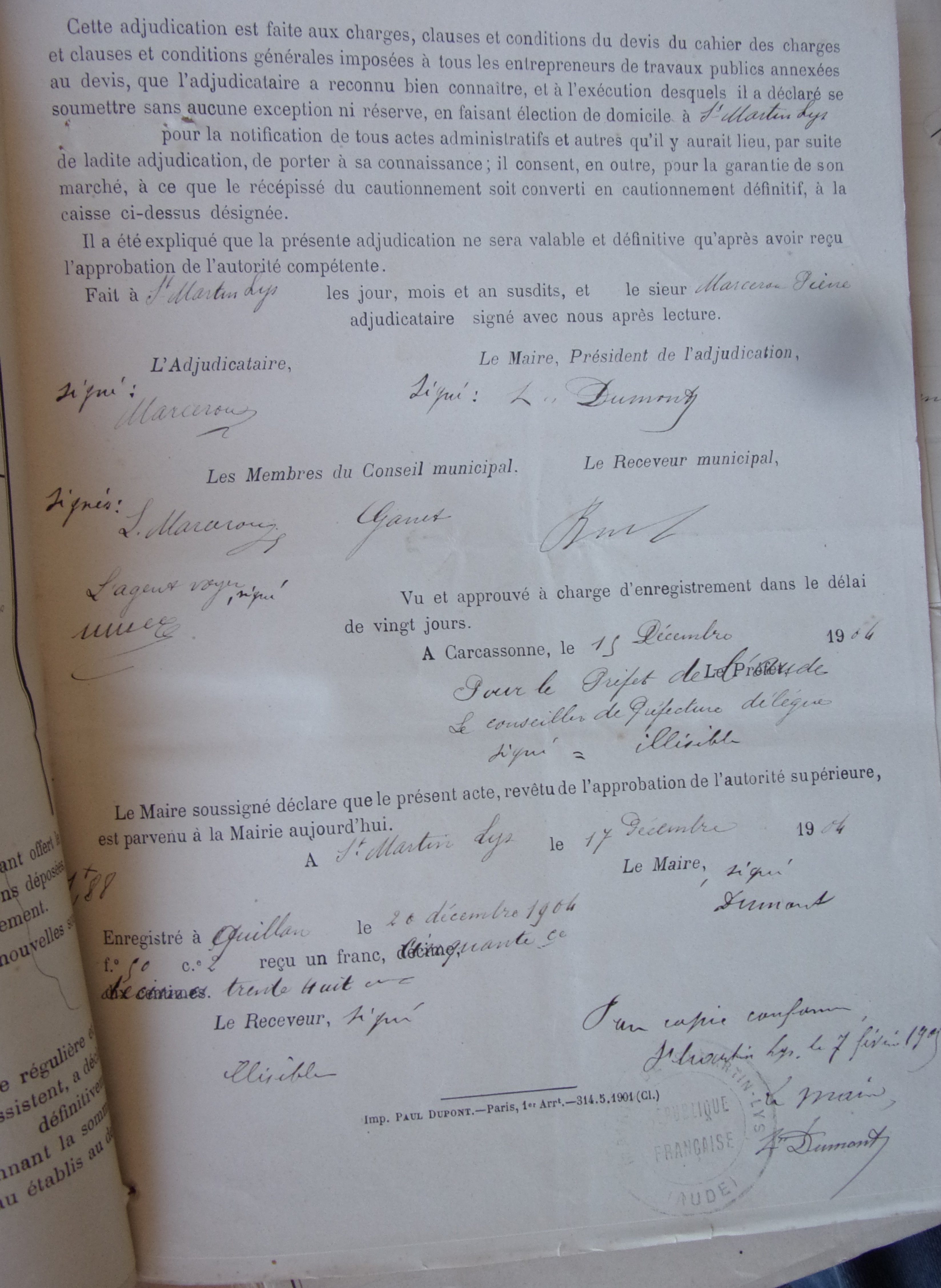 19041215 Procès verbal Adjudication travaux Construction chemin rural de Planèze p3 100_8850