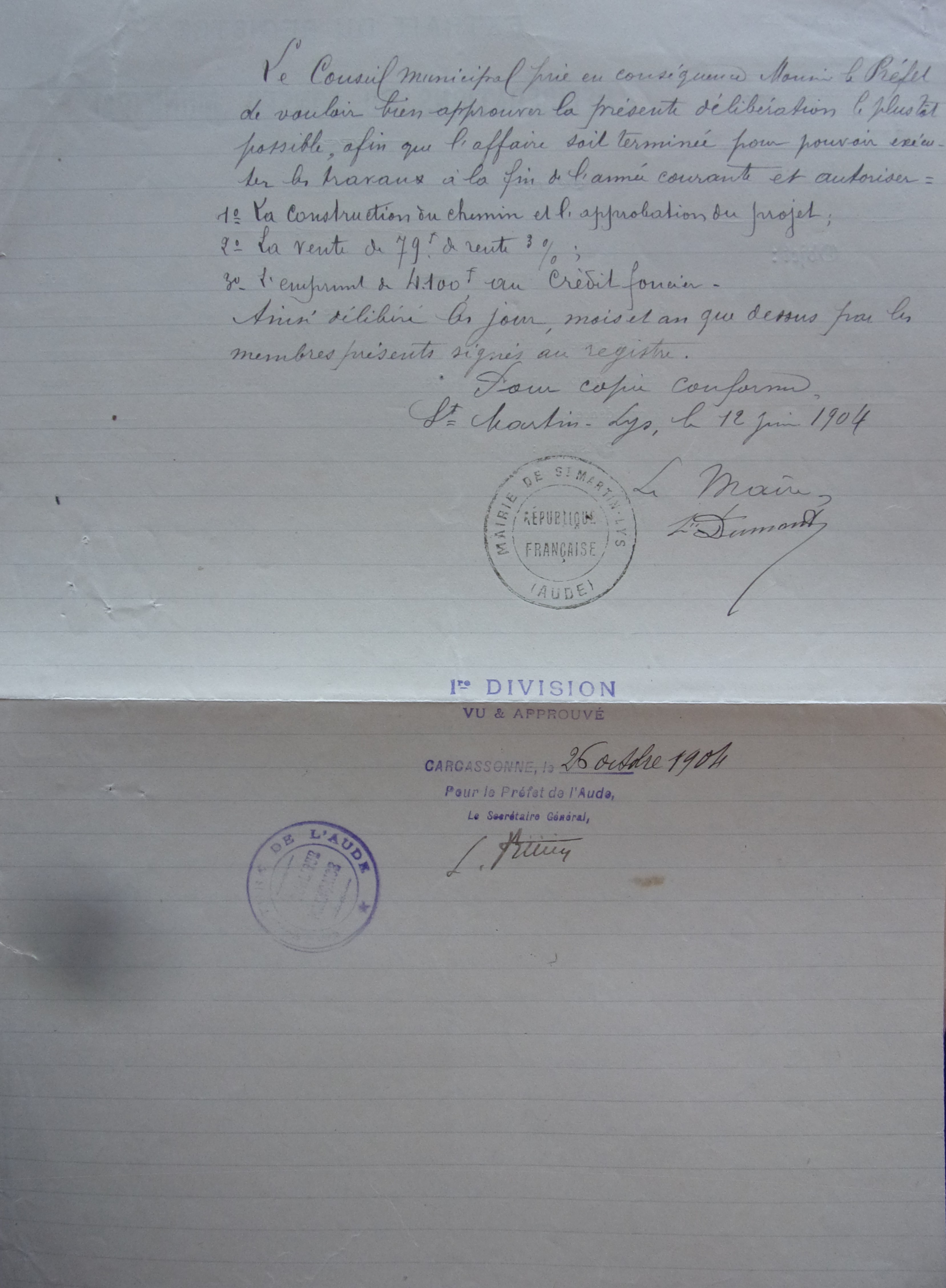 19041222 délibération conseil Construction du chemin rural de Planèzes p2 100_8885