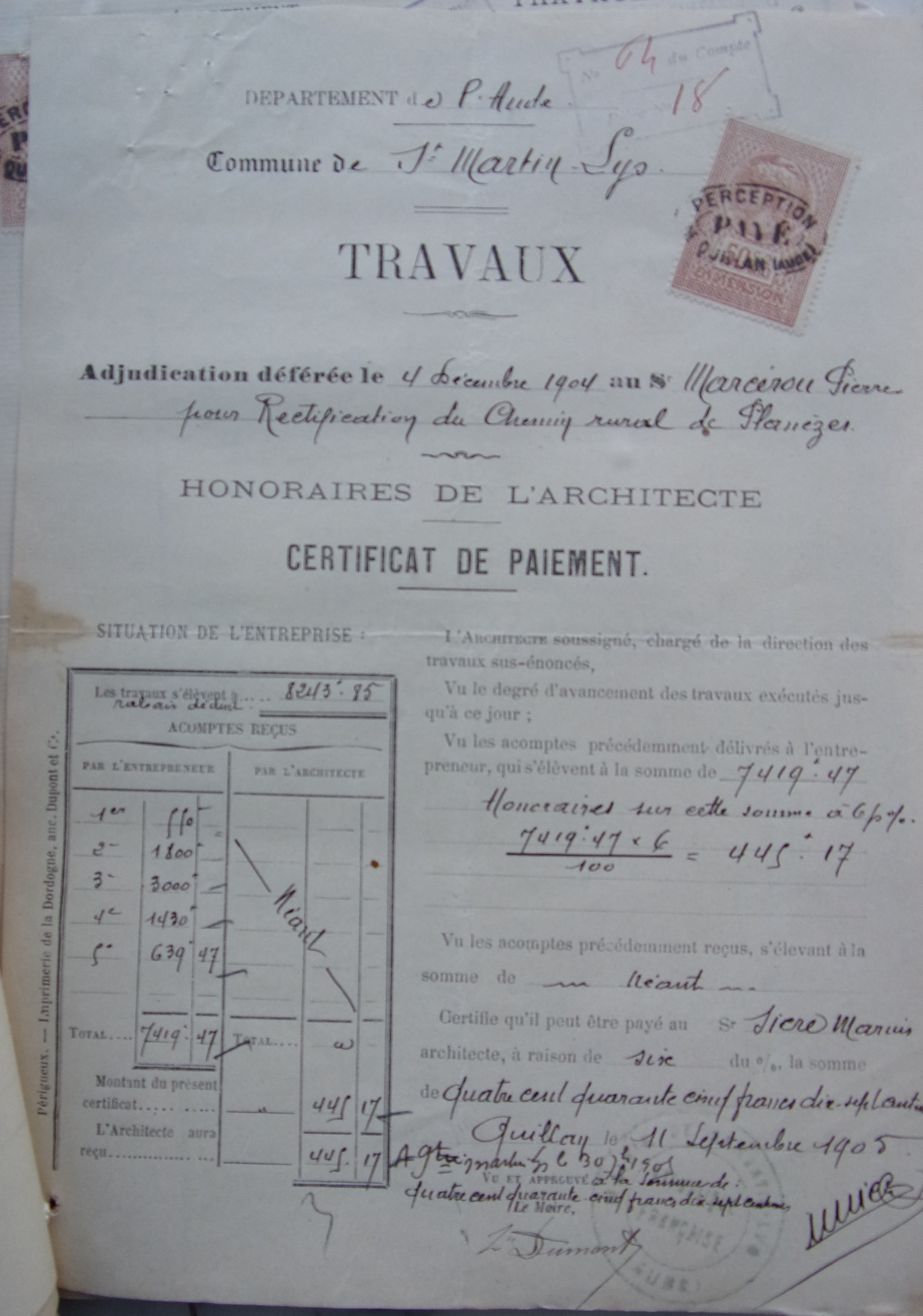 19050911 chemin planèzes facture architecte p1