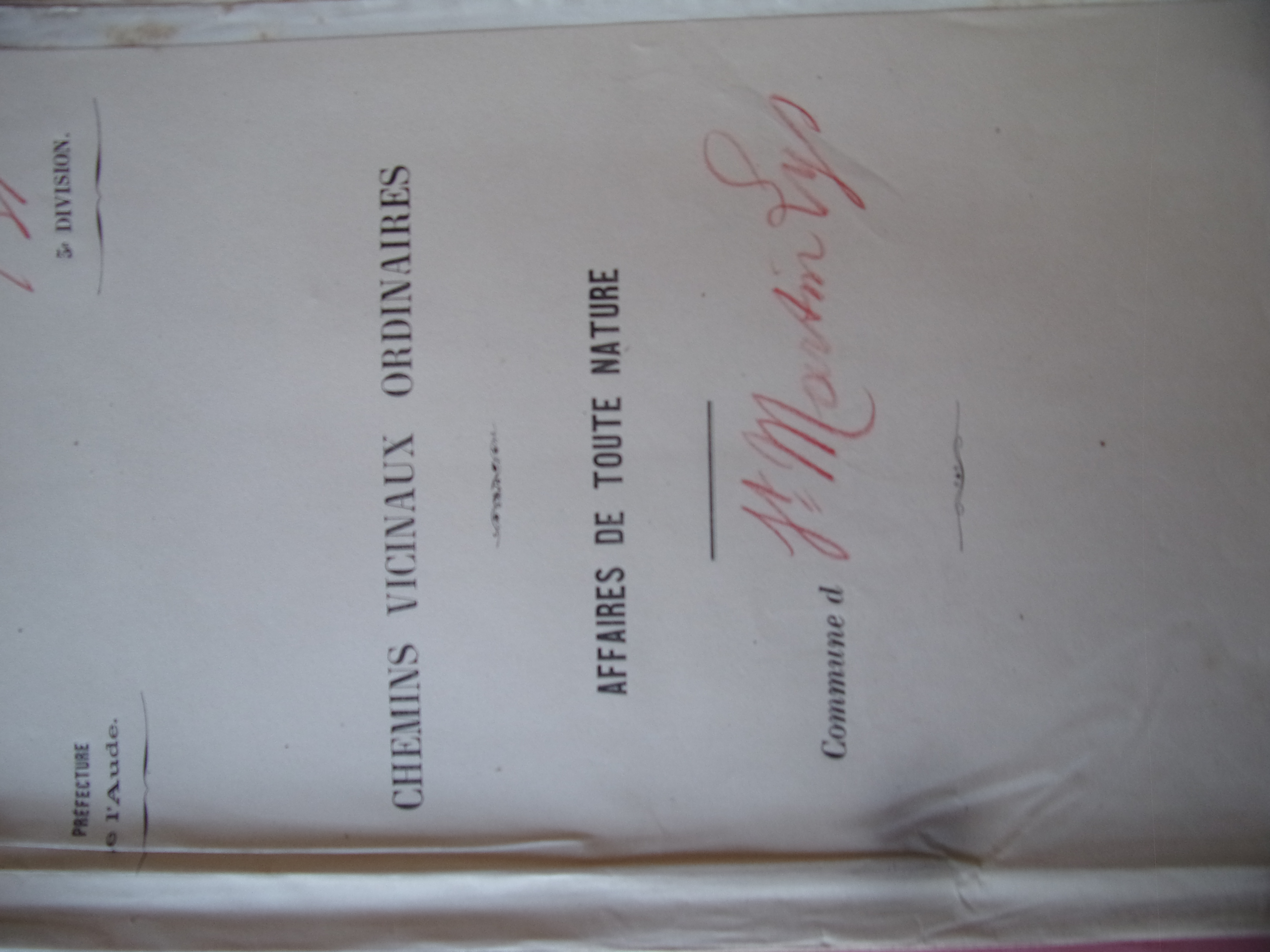 18921231 dossier préfecture Chemins Vicinaux Ordinaire p1 100_9463